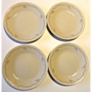 Corelle English Breakfast Bread Plates Set of 4 Corning Ware Vintage 6 5/8''